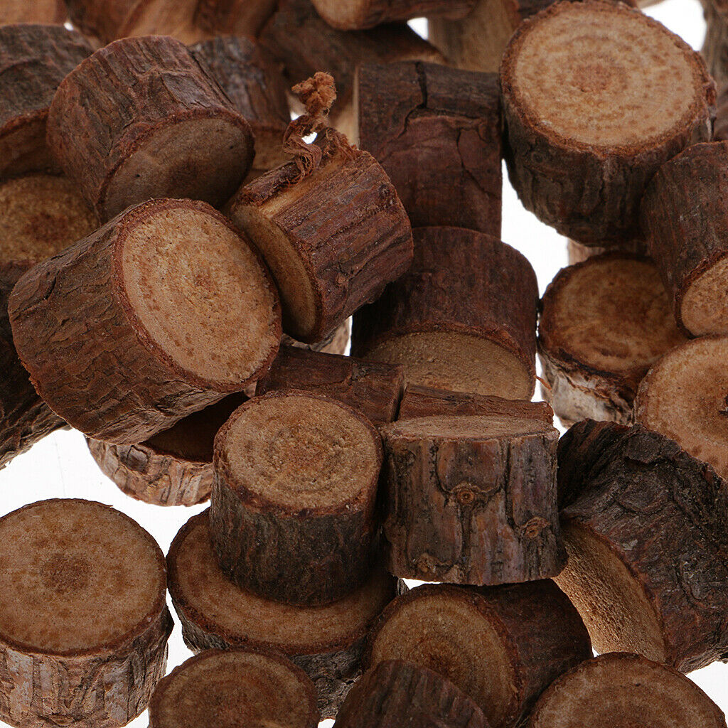 50pcs Wooden Slices Circles DIY Piece for Party Decoration Crafting Supplies