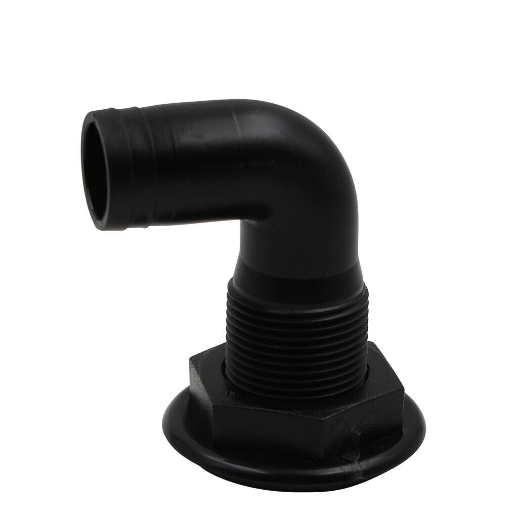 1'' 25mm Polypropylene Thru Hull Fitting Hose 90 Degree for Marine Boat