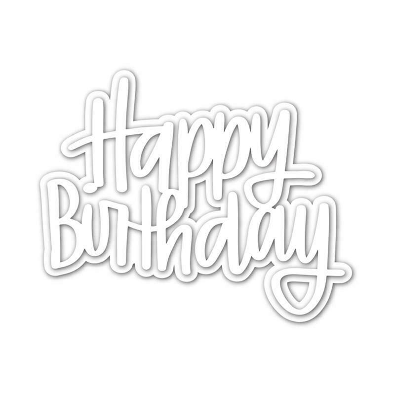 Happy Birthday Metal Cutting Dies Stencil Scrapbooking DIY Album Stamp Embossing