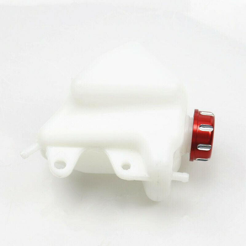 Red Lid ABS Plastic Coolant Reservoir Tank Radiator For Kawasaki KLX250 2008-15