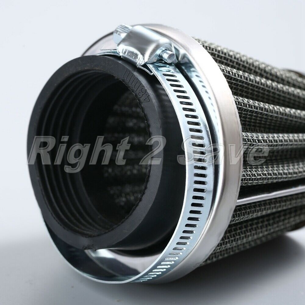 For Scooter ATV Minibike Motor 48mm Air Clamp-on Refit Funnel Filter Cleaner
