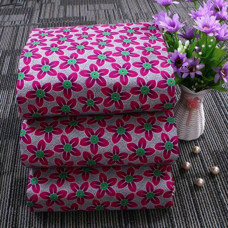 Thin Plain Polyester Printing Cloth Small Floral Fabric Sewing Garment Material