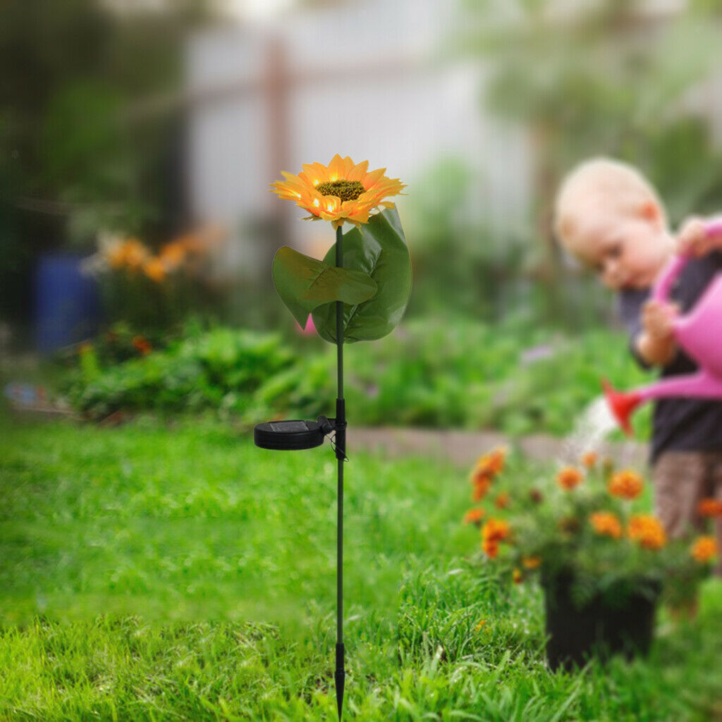 Outdoor LED Solar Powered Garden Stake Light Yard Porch Pathway Path Outside