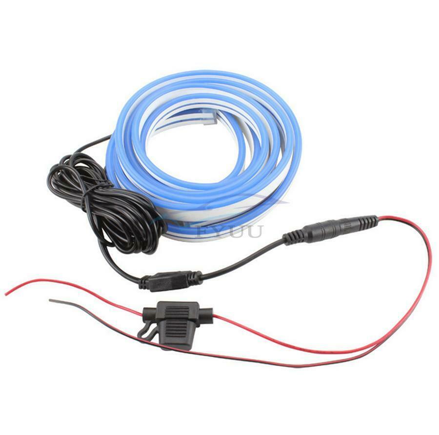 1 Set Left&Right 80CM Vehicle Hood Blue LED Atmosphere Light Strip Universal