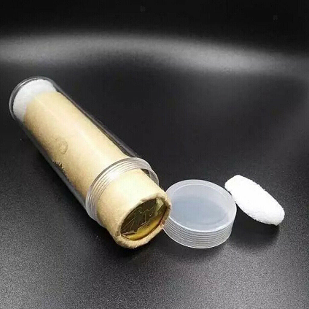10x Coins Storage Display Protective Tube Organizer for 25 Coins 20.5mm