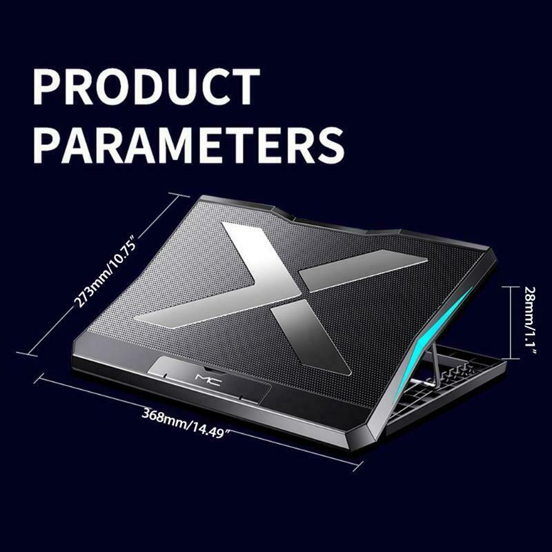 Foldable Laptop Base Stand with Six Cooling Fans 2xUSB for 12-17inch Notebook