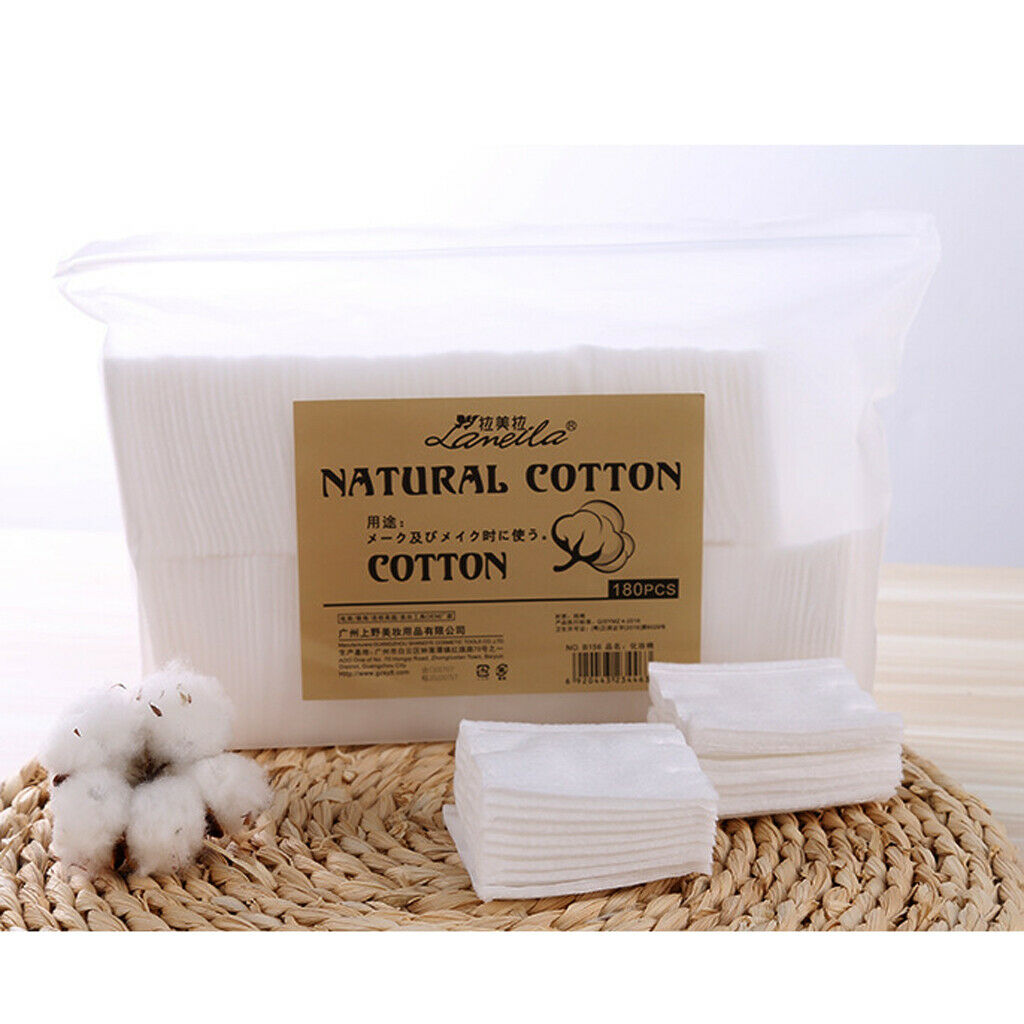 Pack of 180pcs Double Side Soft Cosmetic Remover Facial Cleaning Wipe Makeup