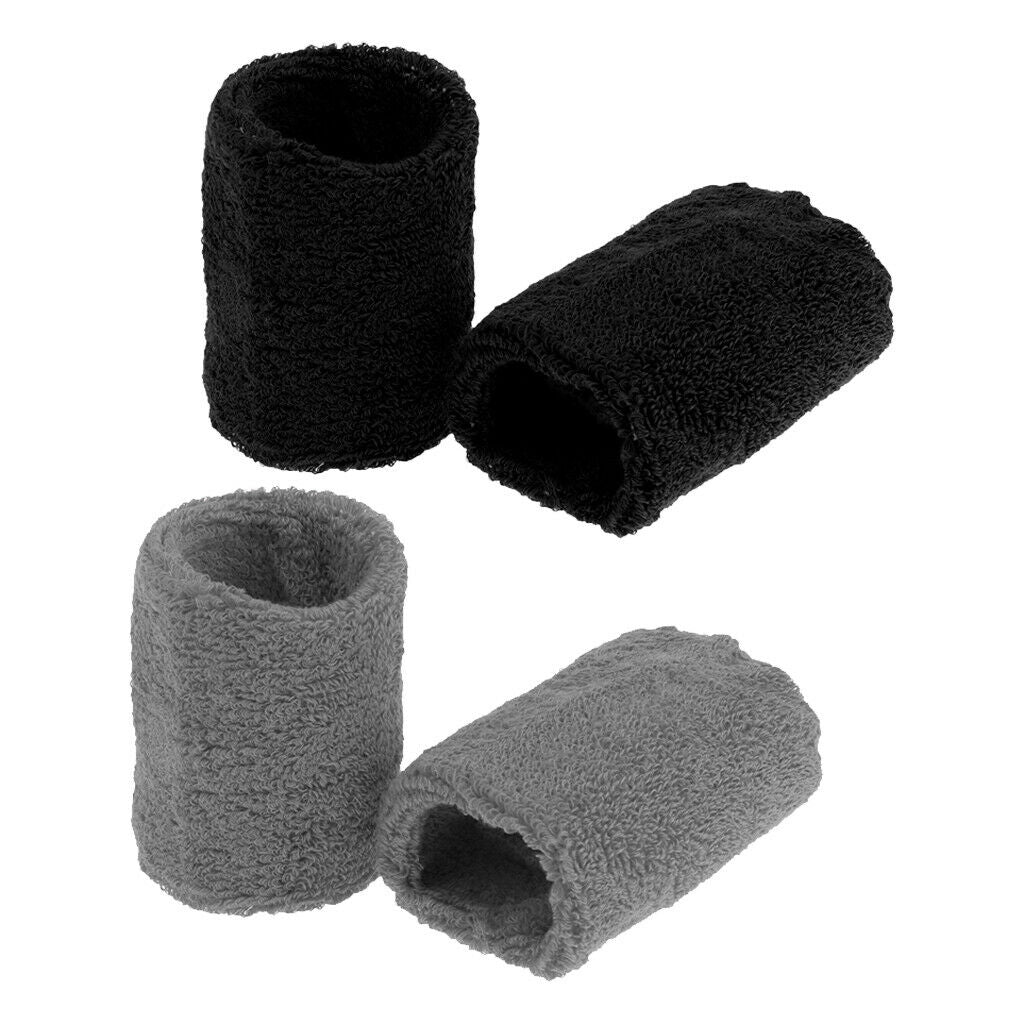 4Pcs Sweatband Wristband Unisex Cotton for Sports Gym Tennis Running Cycling