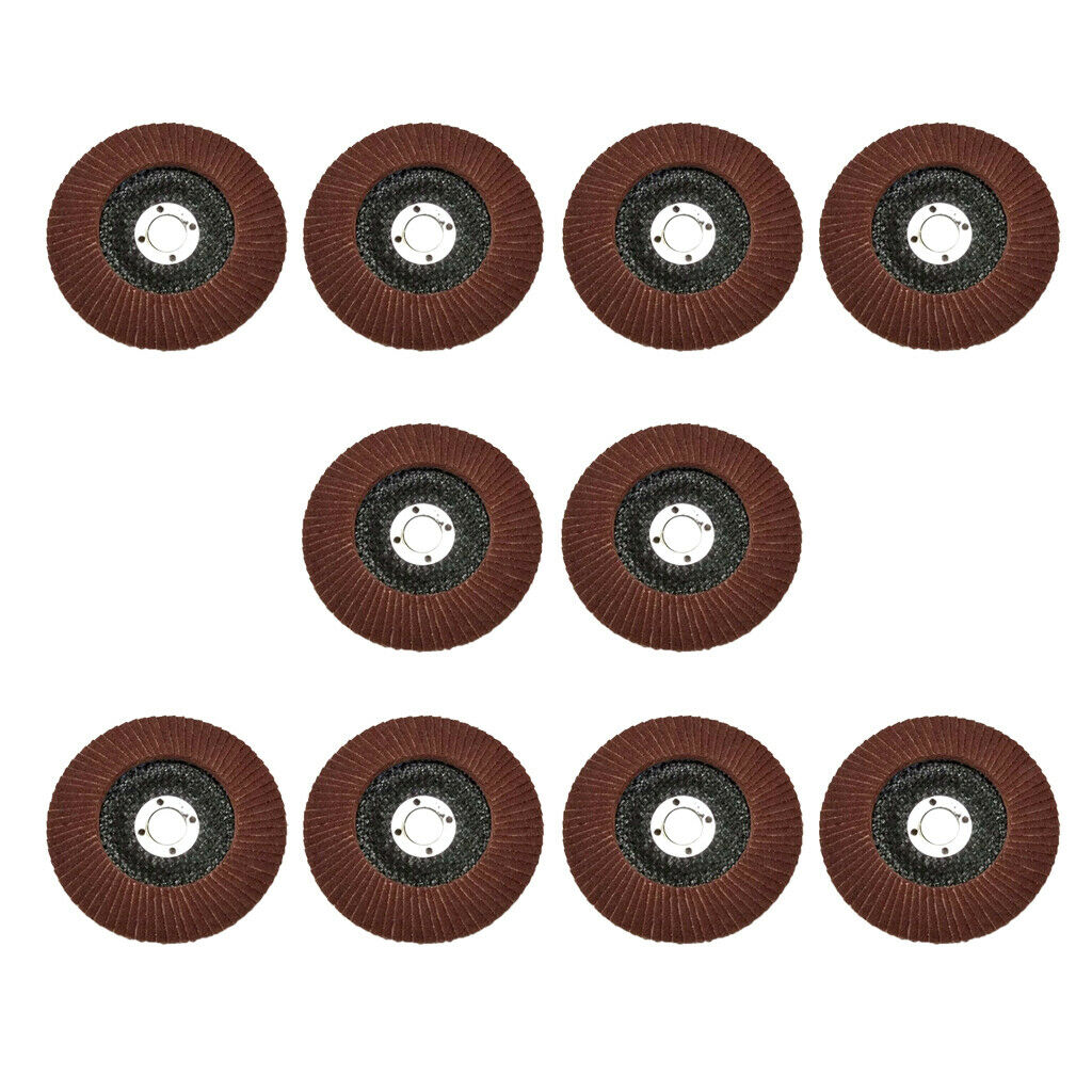 10 Pieces 100mm Zirconia Flap Disc Grinding Wheel Polish Set Angle Grinder
