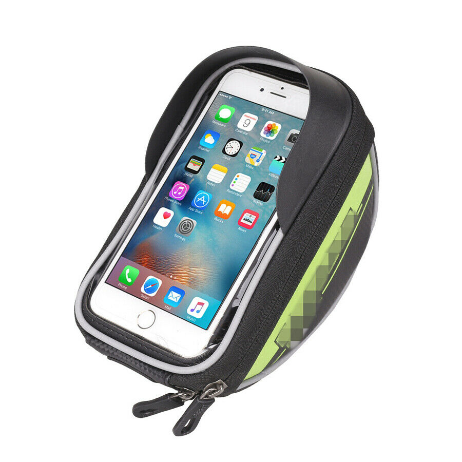 1X Handlebar Waterproof Mobile Phone Charger Bag with Transparent Touch Surface