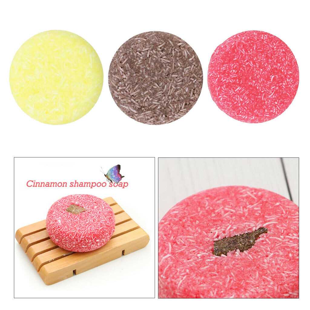 3x Natural Handmade Shampoo Soap Bar Oil Control Cleansing for Dry Hair