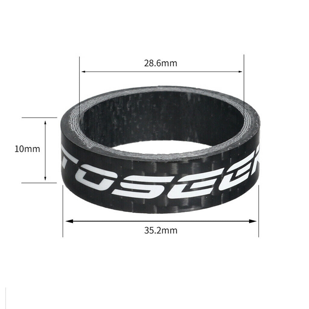 4 Pieces 3K Carbon Fiber MTB Bike Headset Spacer Cycling Bike Headset Washer