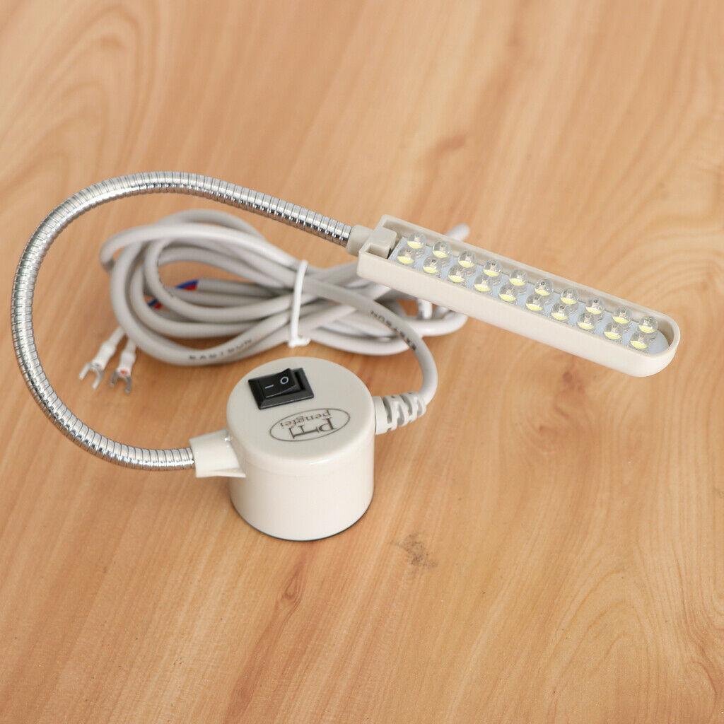 220V 20-Bulb Working Gooseneck Lamp With Magnetic Base for Sewing Machine