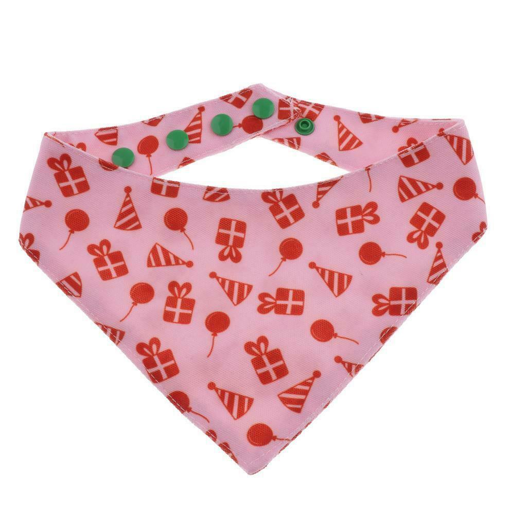 Dog Cat Triangle Scarf Cat Puppy Washable Saliva Towel For Dog Cat Pink-S