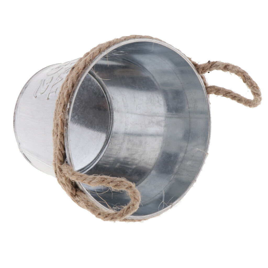 2Pcs Decorative Galvanized-Metal Can | Garden Decoration | Gardening