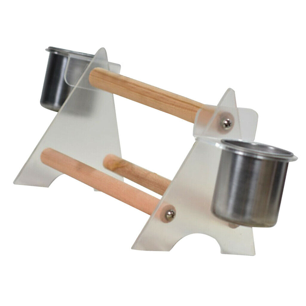 Bird Perch Stand Playground For Children Playground Grinding Leg Feeding Cup