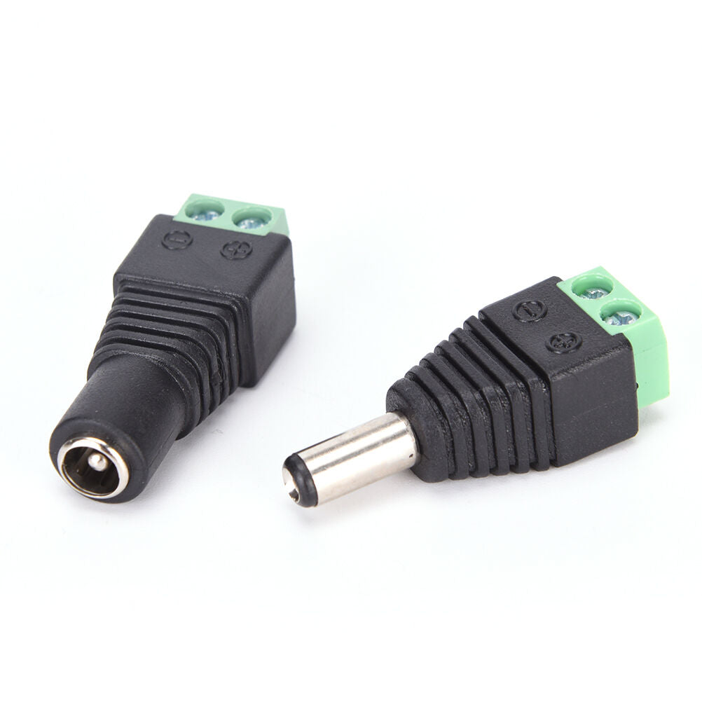 1Pairs Male Female 2.1x5.5mm DC Power Plug Jack Adapter Connector for CCT.l8