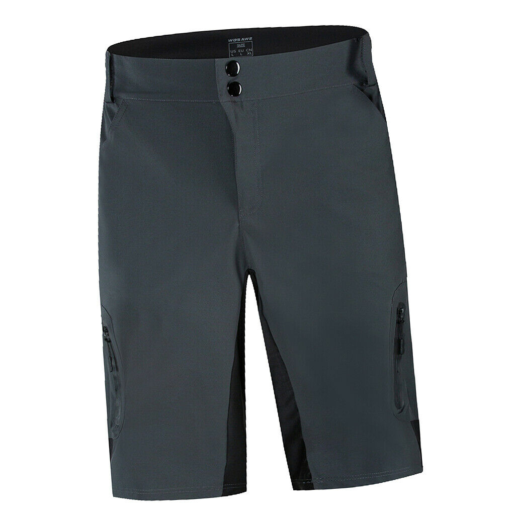 Sports Riding Downhill Hi-Density Waterproof Men Pants without Pad Gray XL