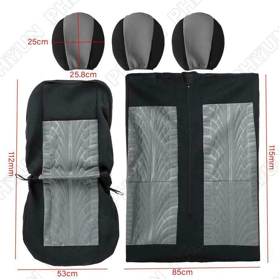 Grey Black Truck Seat Covers Front Covers Protector For Ford Transit Custom Van