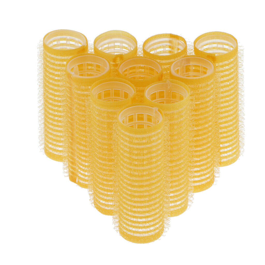 20 Pieces 20mm Yellow + 40mm Blue Self Grip Hair Rollers Set for Women Men