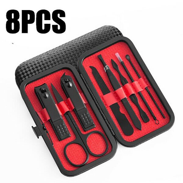 8 Pieces Pedicure Manicure Cleaner Nail Clippers Stainless Steel Beauty Set CA