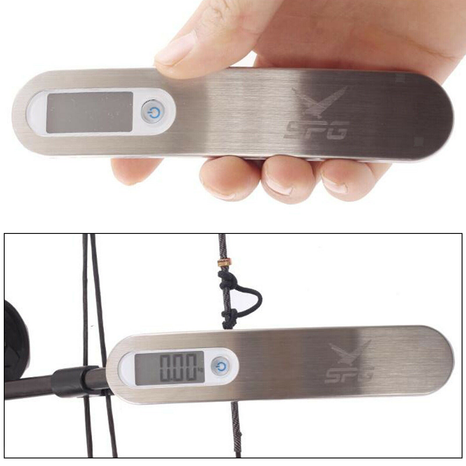 Portable Digital Bow Scale Compound Bow Arrows Recurve Measure Hunting 50kg