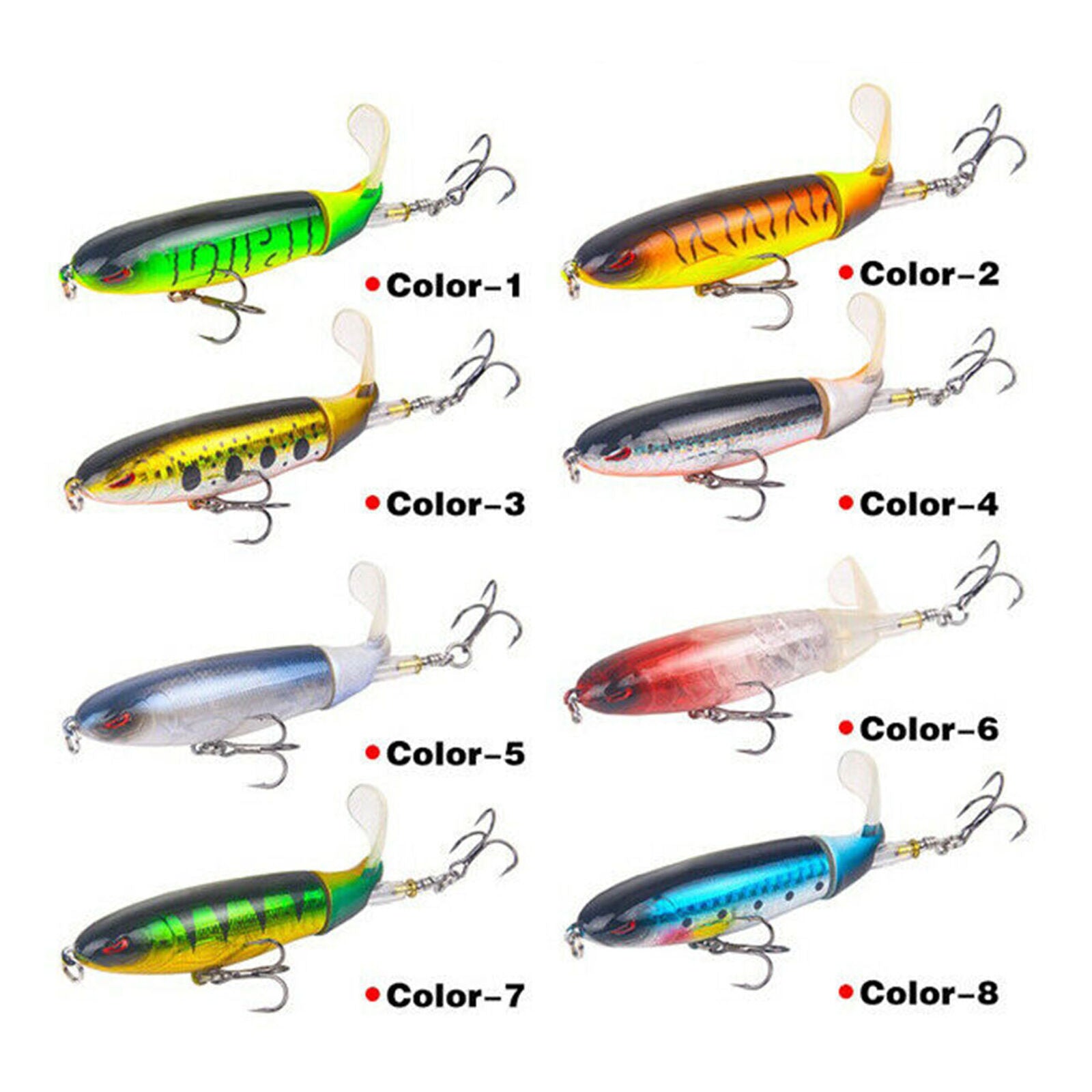 Whopper Plopper Fishing Lures Top water Floating Rotating Tail Surface Crankbait