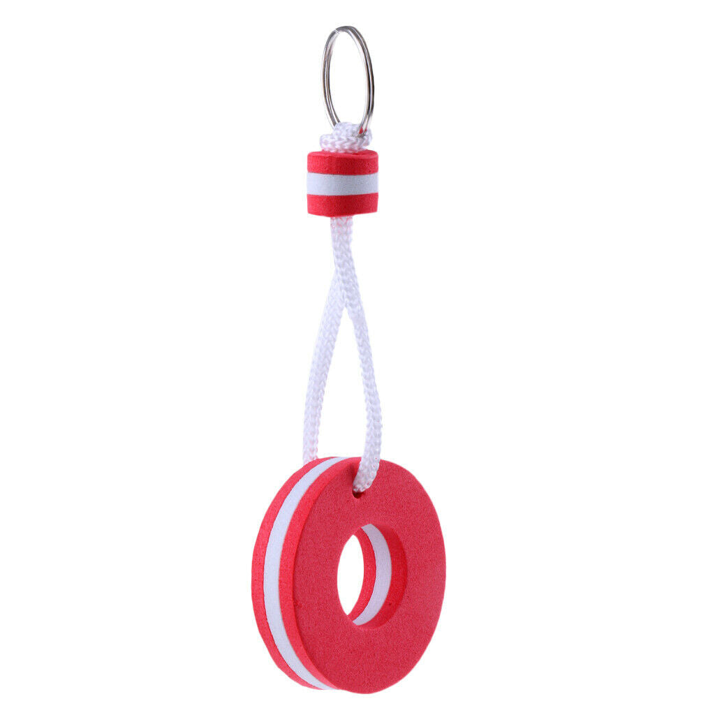 Floating Foam Keychain Fishing Boat Buoy Key Float Key Ring Holder- Red Buoy