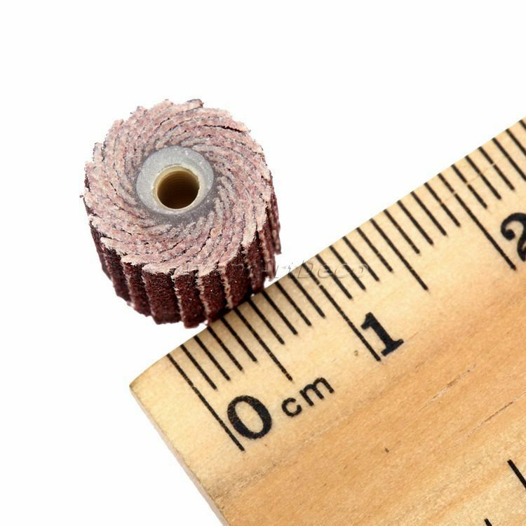 10X Sandpaper Flap Wheel Head Disc 1/8" Shank Rod Polishing 240 Grit Rotary Tool