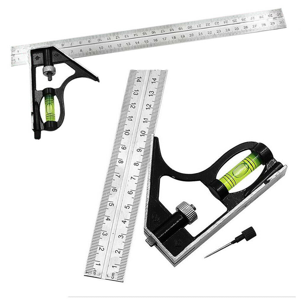 Combination Angle Ruler Measuring Square Ruler Angle Protractor Scriber