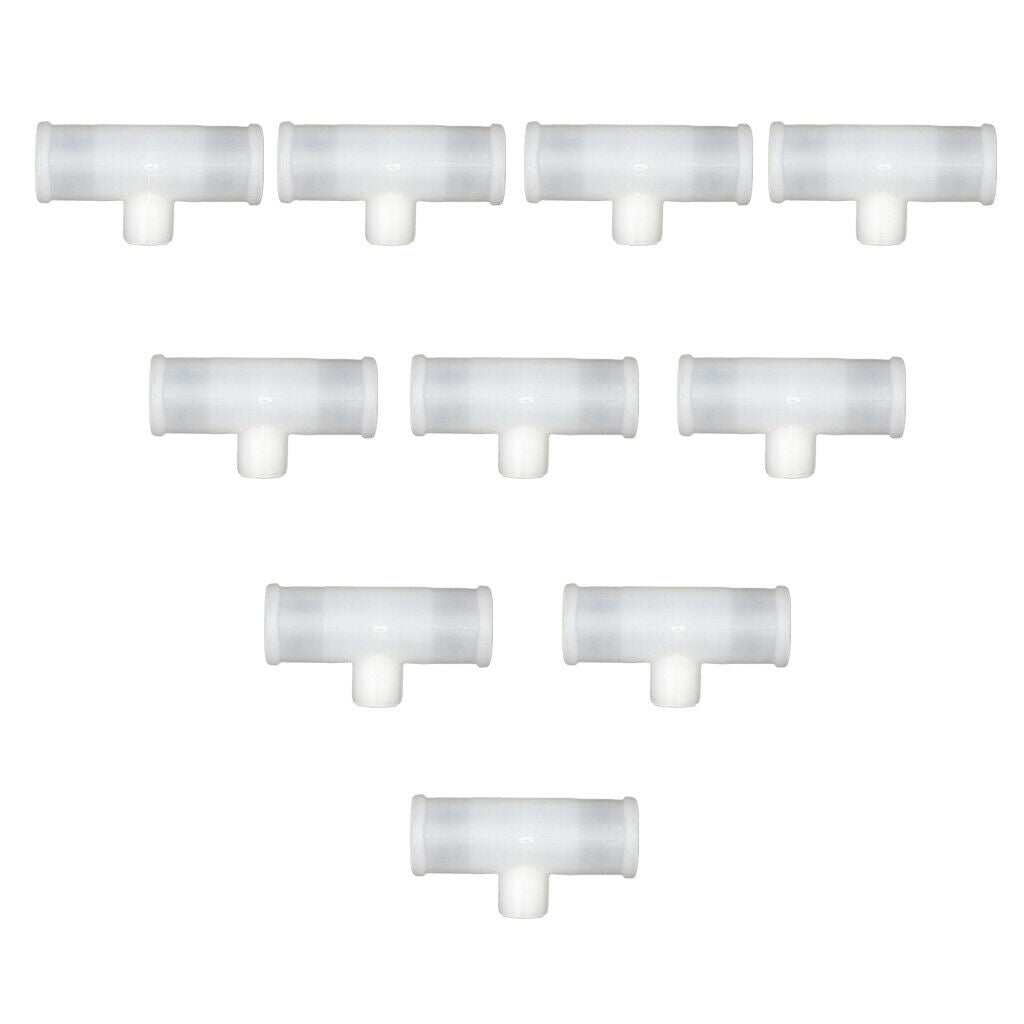 10pcs 3/4" Tee Fittings Joints Replacement for Threaded Poultry Nipples