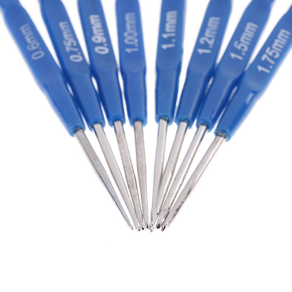 8x Crochet Hooks Stitches Knitting Needles Handicraft Crochet Set Weave Tools SJ