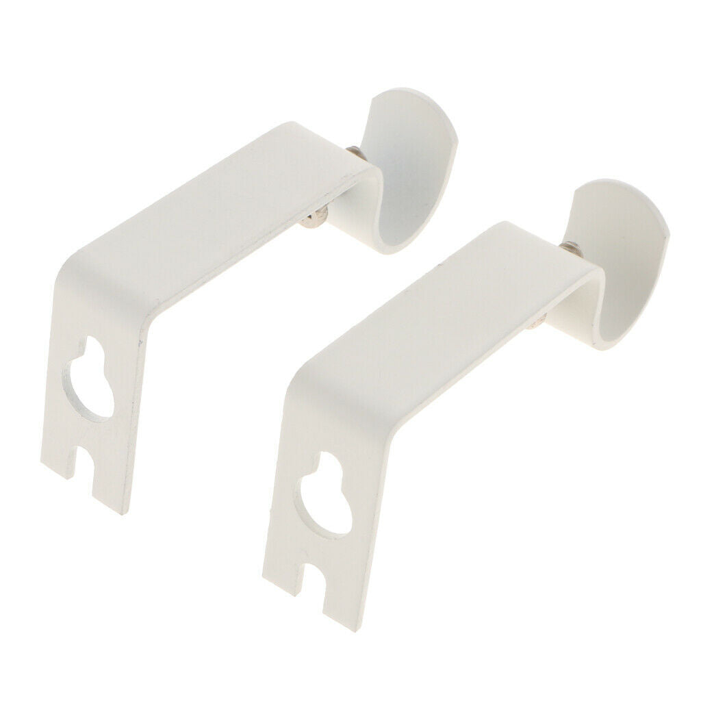Curtain Rod Brackets, 2 Sets(4Pcs), Drilling Adjustable Curtain Rod Holders for
