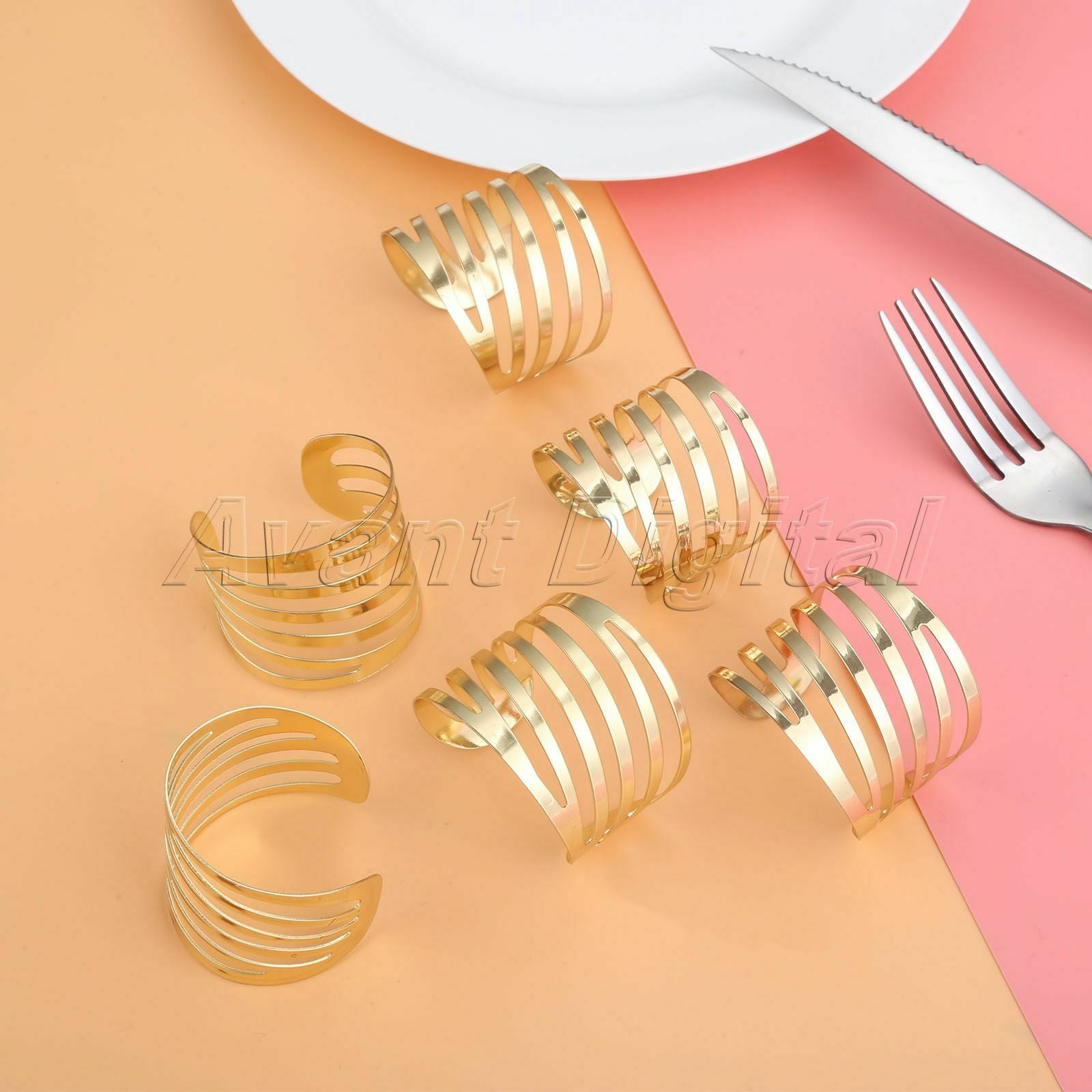 6Pcs European Style Napkin Rings Dinner Table Decor Wedding Serviette Holders