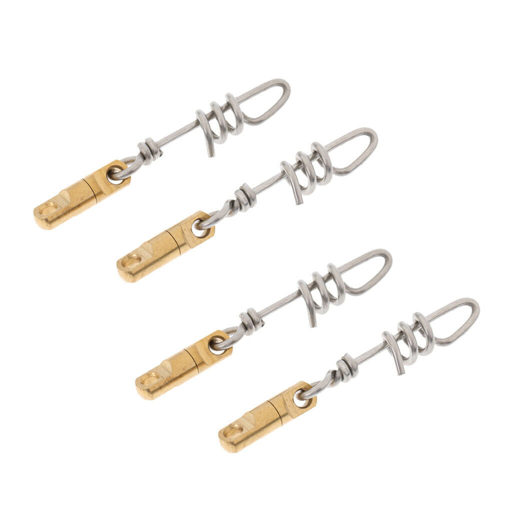 4Pcs Heavy Duty Swivels Swirl Connector Corkscrew Saltwater Fishing Tackle