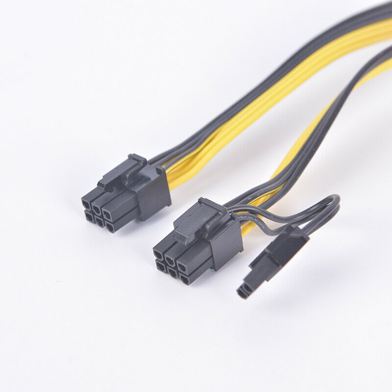 PCI-E 6-Pin Female To Dual 8-Pin 6+2 Pin Male Video Card Power Adapter Ca.l8