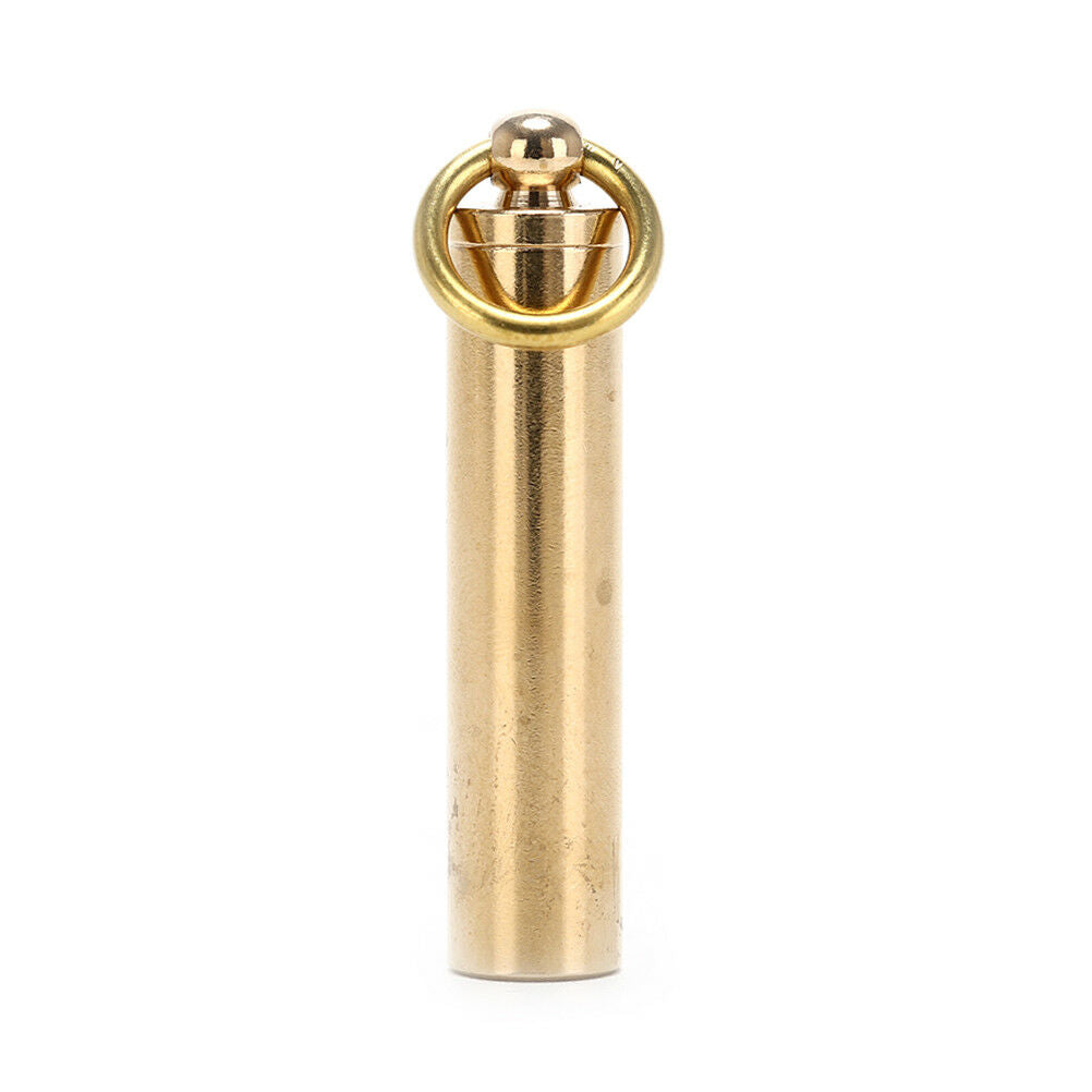 1pc 10mm brass EDC Emergency Safety Survival Whistle Keychain For Camping To XC