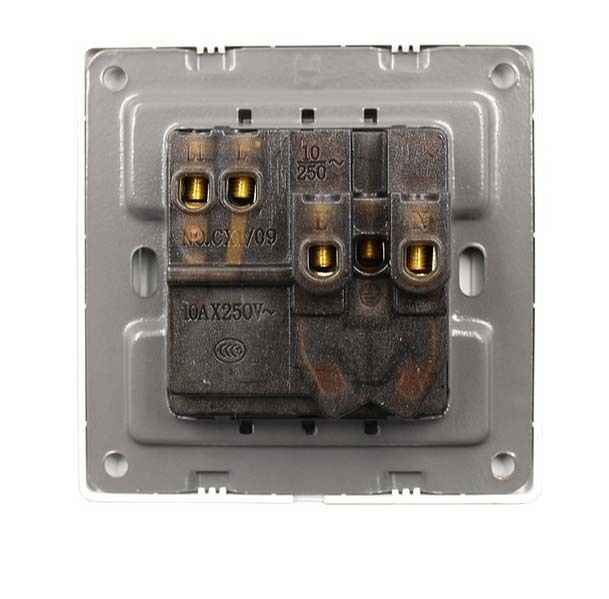10A 3 Pin Power Single KEY Wall Outlet Switch Socket Plate Panel US/EU/AU Plug