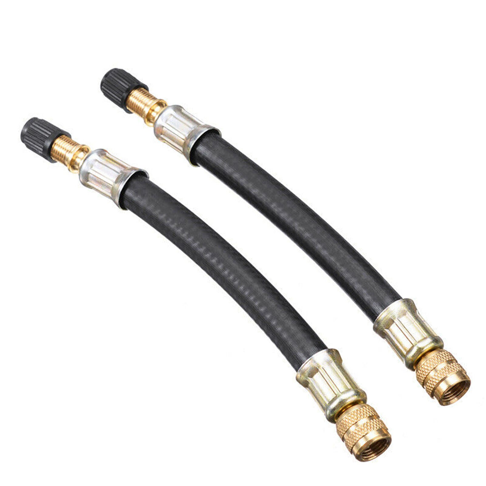 2x Flexible Air Tyre Valve Extension Adaptor Motorcycle Car Tire Stem Extender