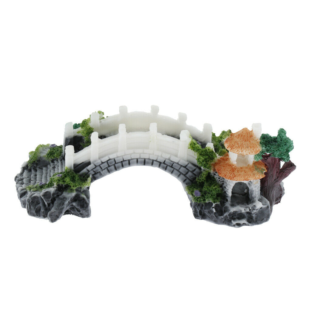 Aquarium Hide Hut Artificial Bridge Wonderful for Fish Tank Landscape Decor