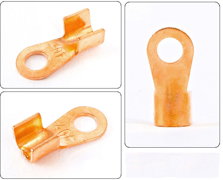 Car Copper Battery Cable Terminal Lugs Terminal End Kit Upto 40A Wire 10pc