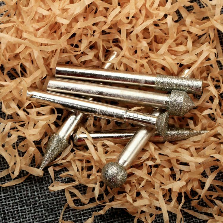 20pcs Diamond Coated Rotary Points Grinding Cutting Burrs Drill Bit Grinder Tool