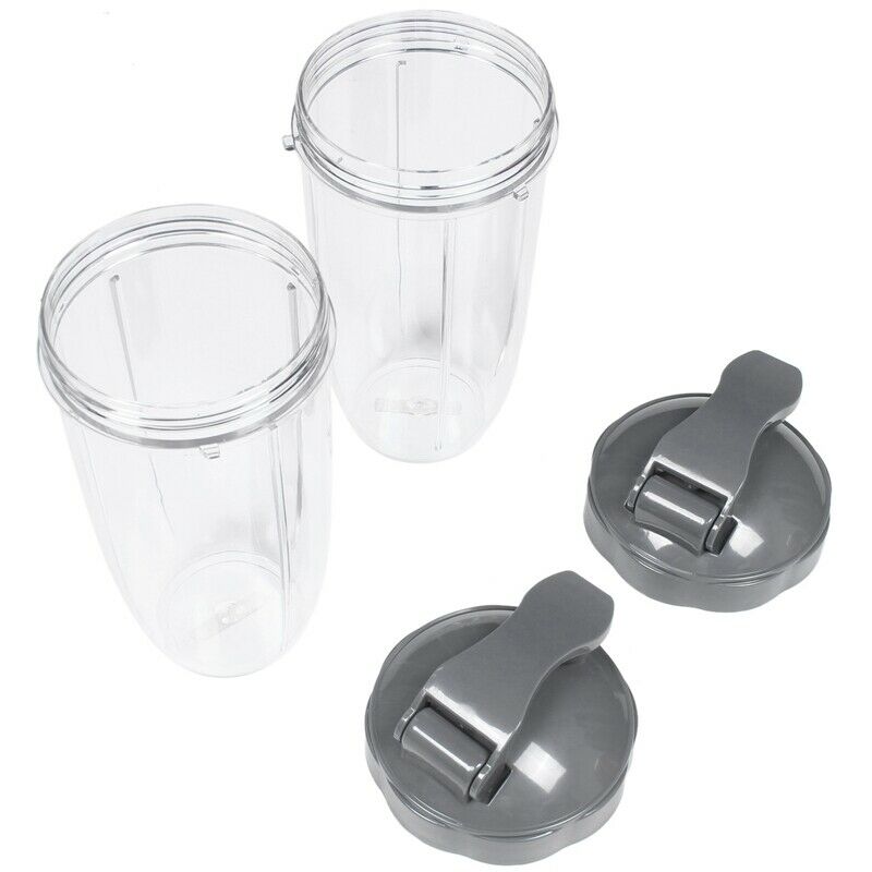 32Oz Replacement Cups with Flip Top to Go Lid for NutriBullet 600W and Pro 900Q6