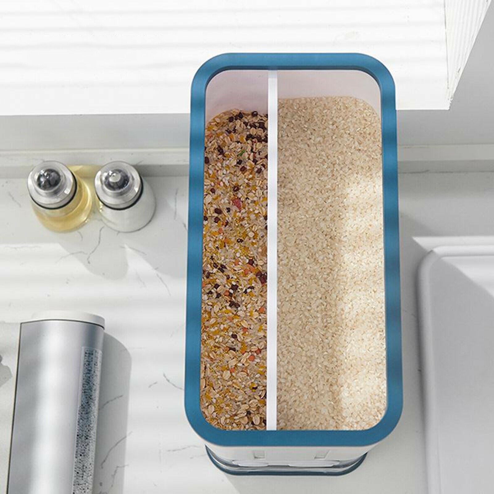 Large Rice Dispenser Rice Storage Box Food Container Kitchen Organizer, 10L