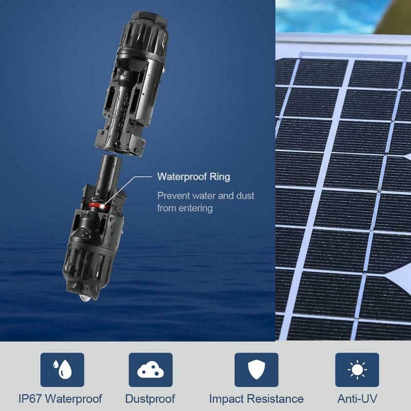 12 Pcs Solar Connectors with Spanners Solar Panel Cable Connectors 6 Pairs Parts