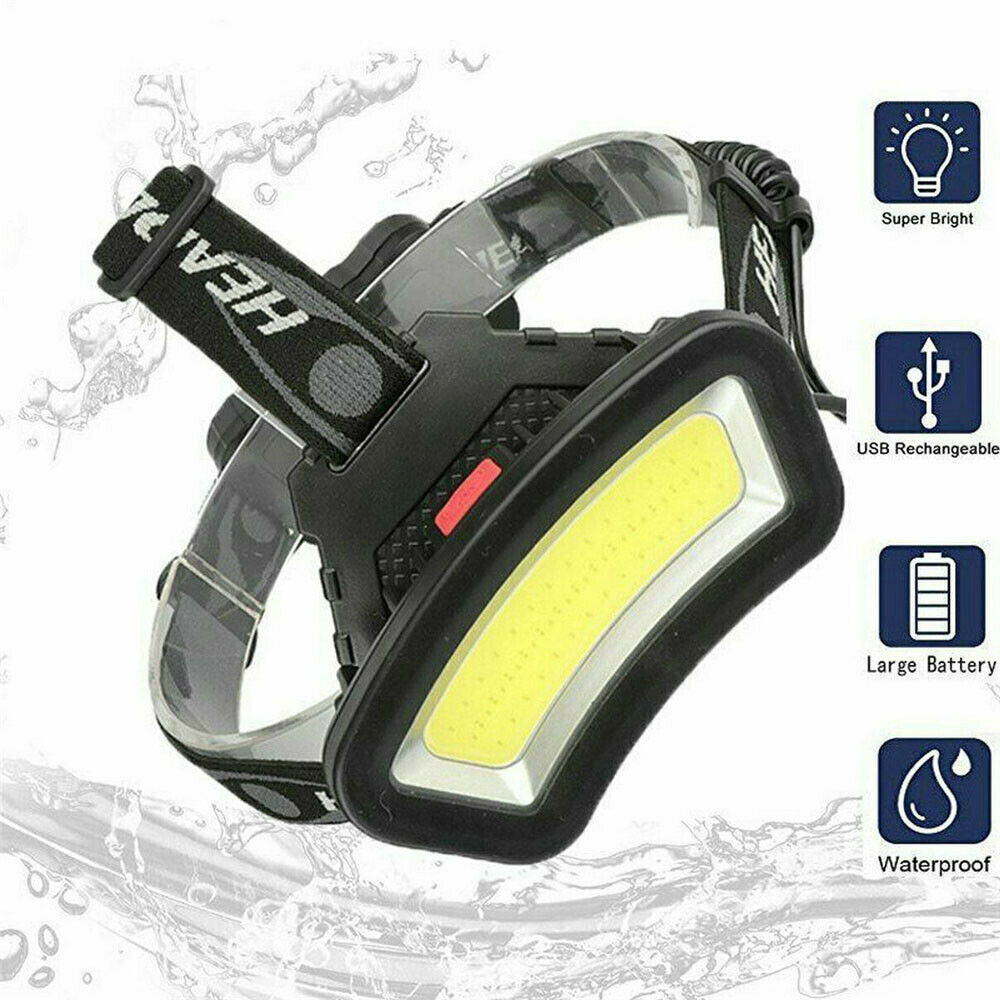 50000LM COB LED Headlight USB Rechargeable Head Lamp Lantern For Outdoor Camping
