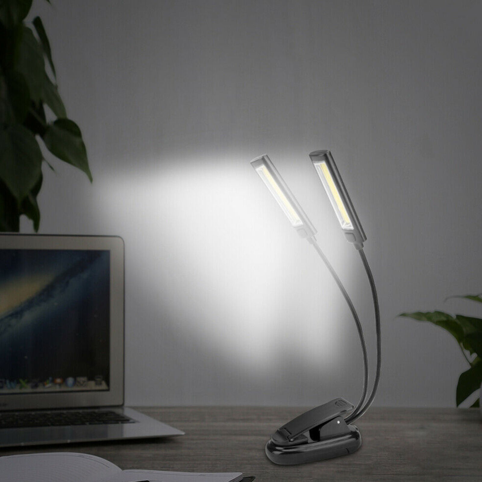 USB COB Flexible Reading LED Light Clip-on Beside Bed Desk Table Lamp Book Lamp