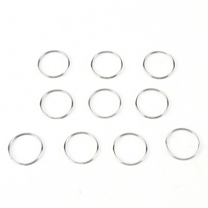 10pcs Steel Keyring Split Key Rings Nickel Hoop Ring Nickel Plated Steel L.l8