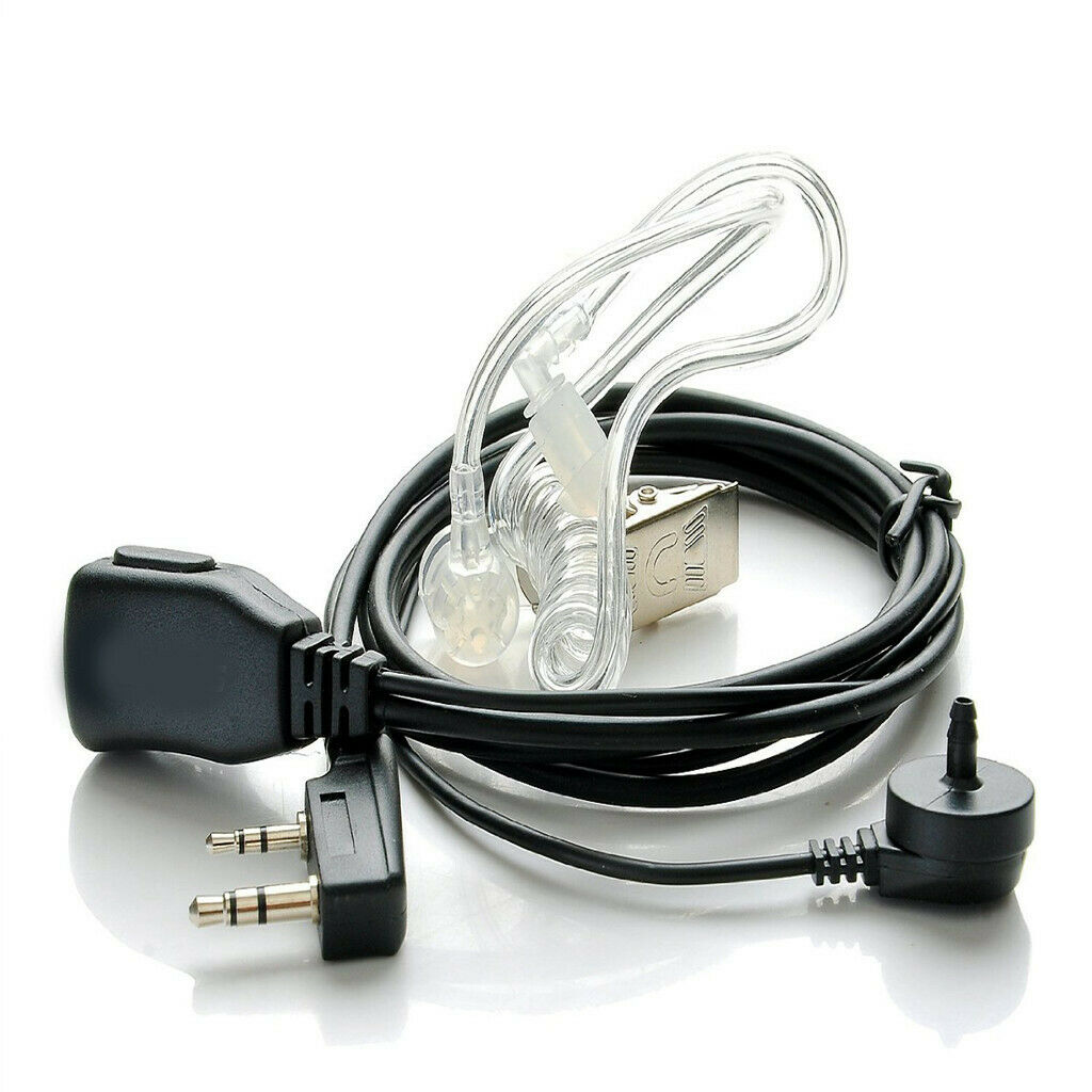 10X Covert Acoustic Tube Earpiece Headset Mic for HYT Puxing Wouxun Baofeng