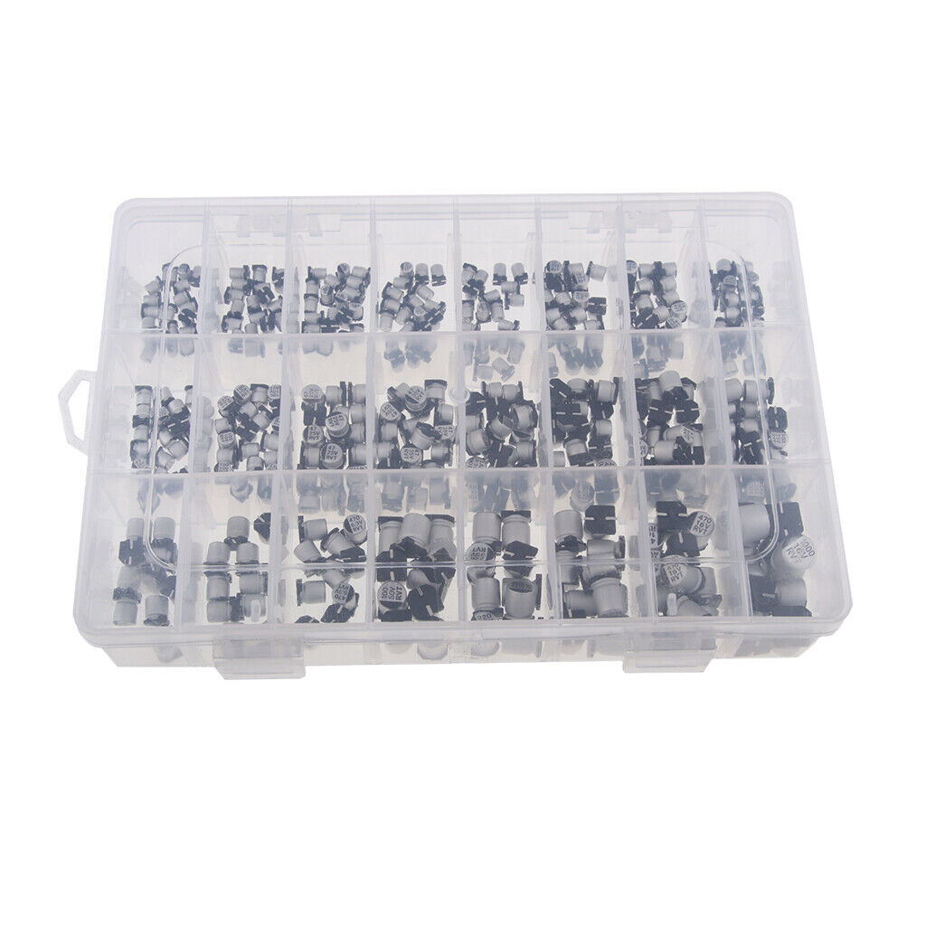 400Pcs (1uF - 1000uF) SMD Aluminum Electrolytic Capacitors Assortment Kit